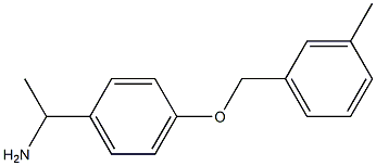 1-{4-[(3-methylbenzyl)oxy]phenyl}ethanamine 结构式