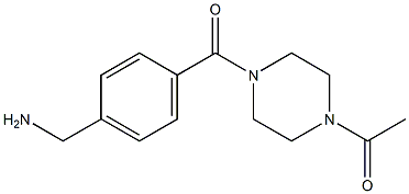 1-{4-[(4-acetylpiperazin-1-yl)carbonyl]phenyl}methanamine 结构式