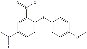 1-{4-[(4-methoxyphenyl)sulfanyl]-3-nitrophenyl}ethan-1-one 结构式