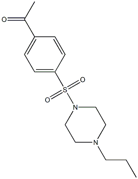 1-{4-[(4-propylpiperazine-1-)sulfonyl]phenyl}ethan-1-one 结构式