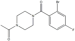 1-acetyl-4-(2-bromo-4-fluorobenzoyl)piperazine 结构式