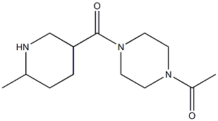 1-acetyl-4-[(6-methylpiperidin-3-yl)carbonyl]piperazine 结构式