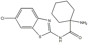 1-amino-N-(6-chloro-1,3-benzothiazol-2-yl)cyclohexane-1-carboxamide 结构式