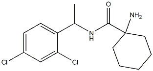 1-amino-N-[1-(2,4-dichlorophenyl)ethyl]cyclohexane-1-carboxamide 结构式