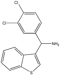 1-benzothiophen-3-yl(3,4-dichlorophenyl)methanamine 结构式