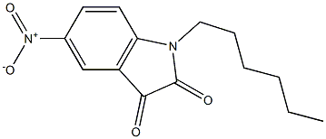 1-hexyl-5-nitro-2,3-dihydro-1H-indole-2,3-dione 结构式