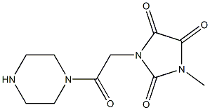 1-methyl-3-[2-oxo-2-(piperazin-1-yl)ethyl]imidazolidine-2,4,5-trione 结构式