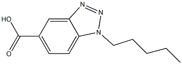 1-pentyl-1H-1,2,3-benzotriazole-5-carboxylic acid 结构式