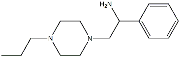 1-phenyl-2-(4-propylpiperazin-1-yl)ethanamine 结构式