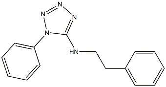 1-phenyl-N-(2-phenylethyl)-1H-1,2,3,4-tetrazol-5-amine 结构式