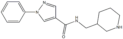 1-phenyl-N-(piperidin-3-ylmethyl)-1H-pyrazole-4-carboxamide 结构式