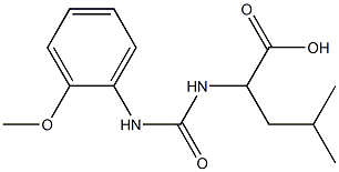 2-({[(2-methoxyphenyl)amino]carbonyl}amino)-4-methylpentanoic acid 结构式