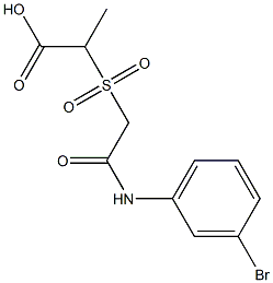 2-({[(3-bromophenyl)carbamoyl]methane}sulfonyl)propanoic acid 结构式