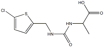 2-({[(5-chlorothiophen-2-yl)methyl]carbamoyl}amino)propanoic acid 结构式