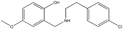 2-({[2-(4-chlorophenyl)ethyl]amino}methyl)-4-methoxyphenol 结构式