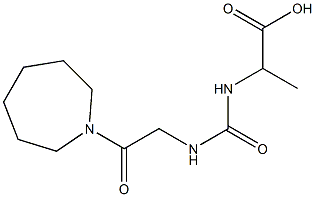 2-({[2-(azepan-1-yl)-2-oxoethyl]carbamoyl}amino)propanoic acid 结构式