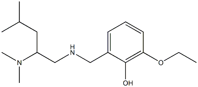 2-({[2-(dimethylamino)-4-methylpentyl]amino}methyl)-6-ethoxyphenol 结构式