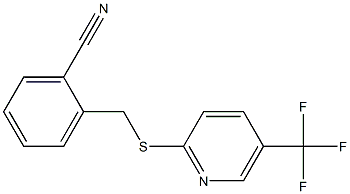 2-({[5-(trifluoromethyl)pyridin-2-yl]sulfanyl}methyl)benzonitrile 结构式