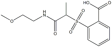 2-({1-[(2-methoxyethyl)carbamoyl]ethane}sulfonyl)benzoic acid 结构式