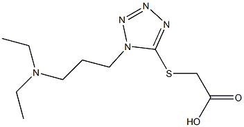 2-({1-[3-(diethylamino)propyl]-1H-1,2,3,4-tetrazol-5-yl}sulfanyl)acetic acid 结构式