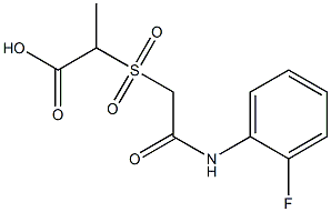 2-({2-[(2-fluorophenyl)amino]-2-oxoethyl}sulfonyl)propanoic acid 结构式