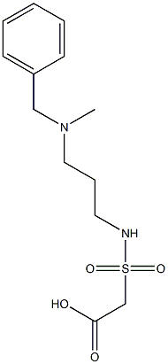 2-({3-[benzyl(methyl)amino]propyl}sulfamoyl)acetic acid 结构式