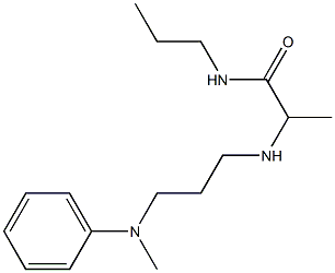 2-({3-[methyl(phenyl)amino]propyl}amino)-N-propylpropanamide 结构式