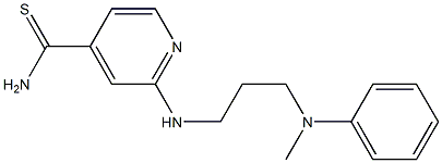2-({3-[methyl(phenyl)amino]propyl}amino)pyridine-4-carbothioamide 结构式
