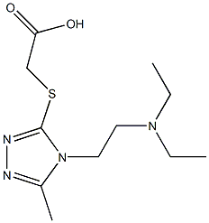 2-({4-[2-(diethylamino)ethyl]-5-methyl-4H-1,2,4-triazol-3-yl}sulfanyl)acetic acid 结构式