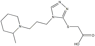 2-({4-[3-(2-methylpiperidin-1-yl)propyl]-4H-1,2,4-triazol-3-yl}sulfanyl)acetic acid 结构式