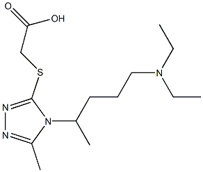 2-({4-[4-(diethylamino)-1-methylbutyl]-5-methyl-4H-1,2,4-triazol-3-yl}sulfanyl)acetic acid 结构式