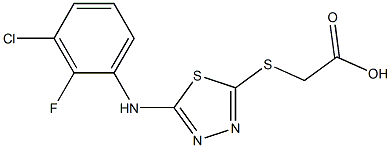 2-({5-[(3-chloro-2-fluorophenyl)amino]-1,3,4-thiadiazol-2-yl}sulfanyl)acetic acid 结构式