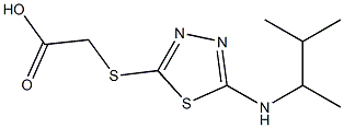 2-({5-[(3-methylbutan-2-yl)amino]-1,3,4-thiadiazol-2-yl}sulfanyl)acetic acid 结构式