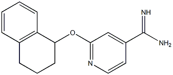 2-(1,2,3,4-tetrahydronaphthalen-1-yloxy)pyridine-4-carboximidamide 结构式