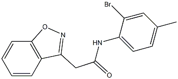 2-(1,2-benzisoxazol-3-yl)-N-(2-bromo-4-methylphenyl)acetamide 结构式