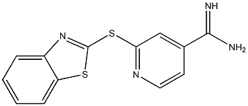 2-(1,3-benzothiazol-2-ylsulfanyl)pyridine-4-carboximidamide 结构式
