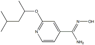 2-(1,3-dimethylbutoxy)-N'-hydroxypyridine-4-carboximidamide 结构式