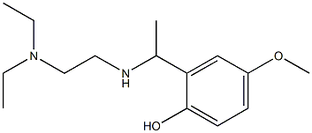 2-(1-{[2-(diethylamino)ethyl]amino}ethyl)-4-methoxyphenol 结构式