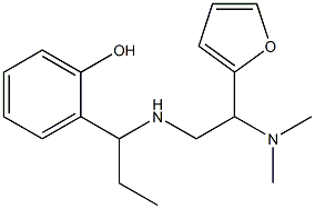 2-(1-{[2-(dimethylamino)-2-(furan-2-yl)ethyl]amino}propyl)phenol 结构式