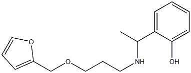 2-(1-{[3-(furan-2-ylmethoxy)propyl]amino}ethyl)phenol 结构式