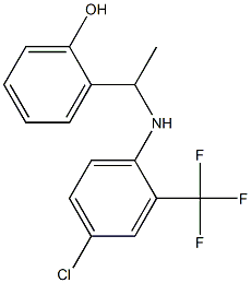 2-(1-{[4-chloro-2-(trifluoromethyl)phenyl]amino}ethyl)phenol 结构式