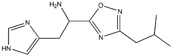 2-(1H-imidazol-4-yl)-1-[3-(2-methylpropyl)-1,2,4-oxadiazol-5-yl]ethan-1-amine 结构式