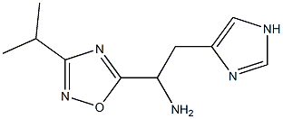 2-(1H-imidazol-4-yl)-1-[3-(propan-2-yl)-1,2,4-oxadiazol-5-yl]ethan-1-amine 结构式