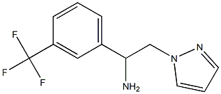 2-(1H-pyrazol-1-yl)-1-[3-(trifluoromethyl)phenyl]ethanamine 结构式