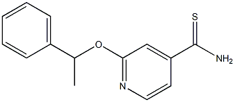 2-(1-phenylethoxy)pyridine-4-carbothioamide 结构式