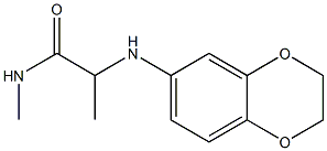 2-(2,3-dihydro-1,4-benzodioxin-6-ylamino)-N-methylpropanamide 结构式
