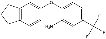 2-(2,3-dihydro-1H-inden-5-yloxy)-5-(trifluoromethyl)aniline 结构式