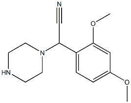 2-(2,4-dimethoxyphenyl)-2-(piperazin-1-yl)acetonitrile 结构式