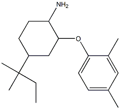 2-(2,4-dimethylphenoxy)-4-(2-methylbutan-2-yl)cyclohexan-1-amine 结构式