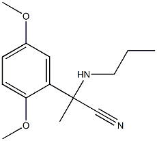 2-(2,5-dimethoxyphenyl)-2-(propylamino)propanenitrile 结构式